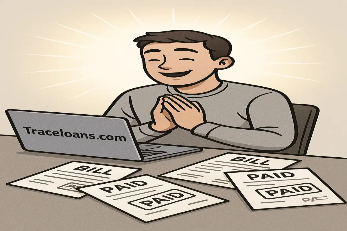 Professional visual representing Traceloans.com debt consolidation services with secure, fast, and tailored financial solutions for all credit types.